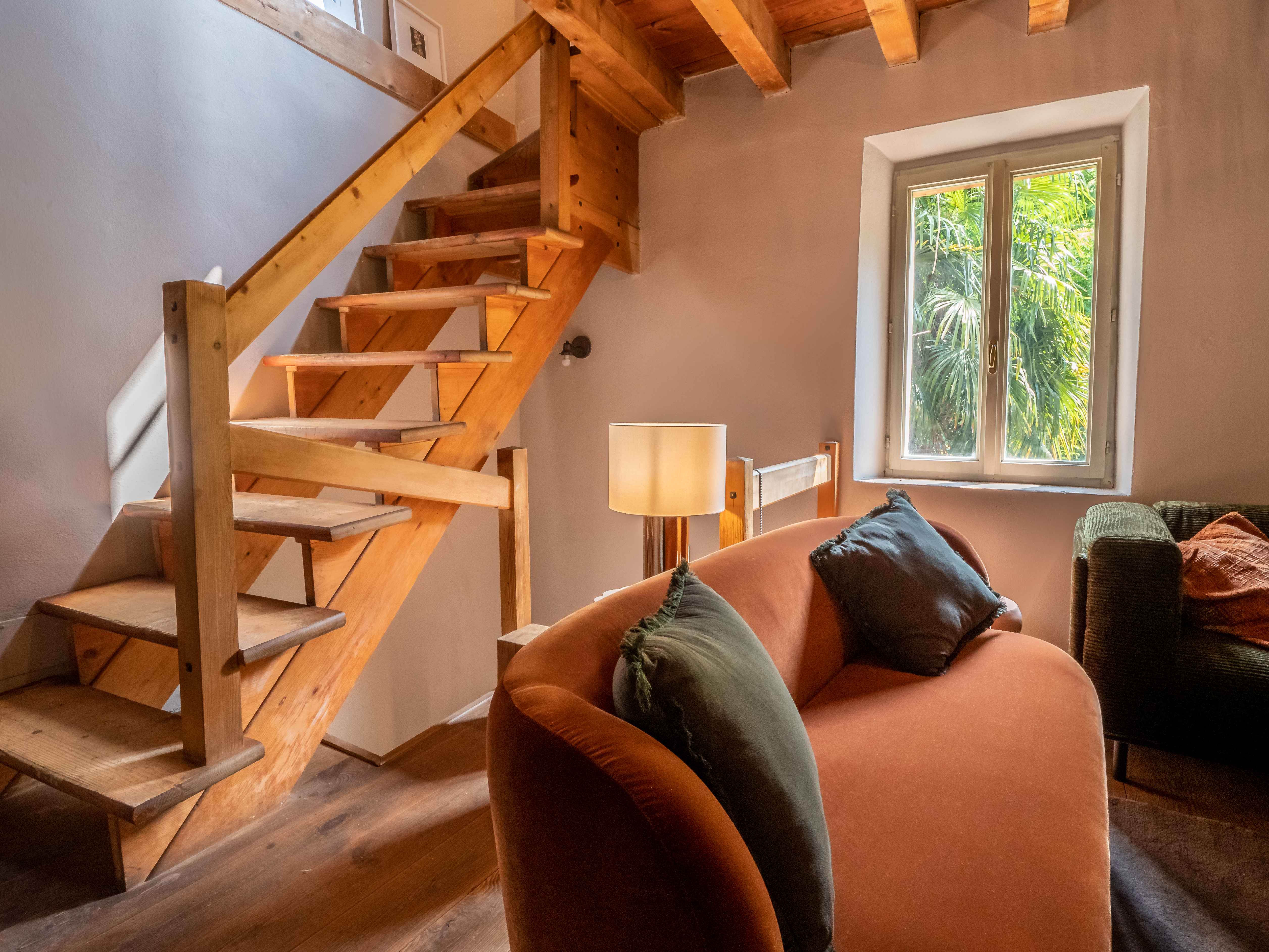 Historic staircase connecting living areas