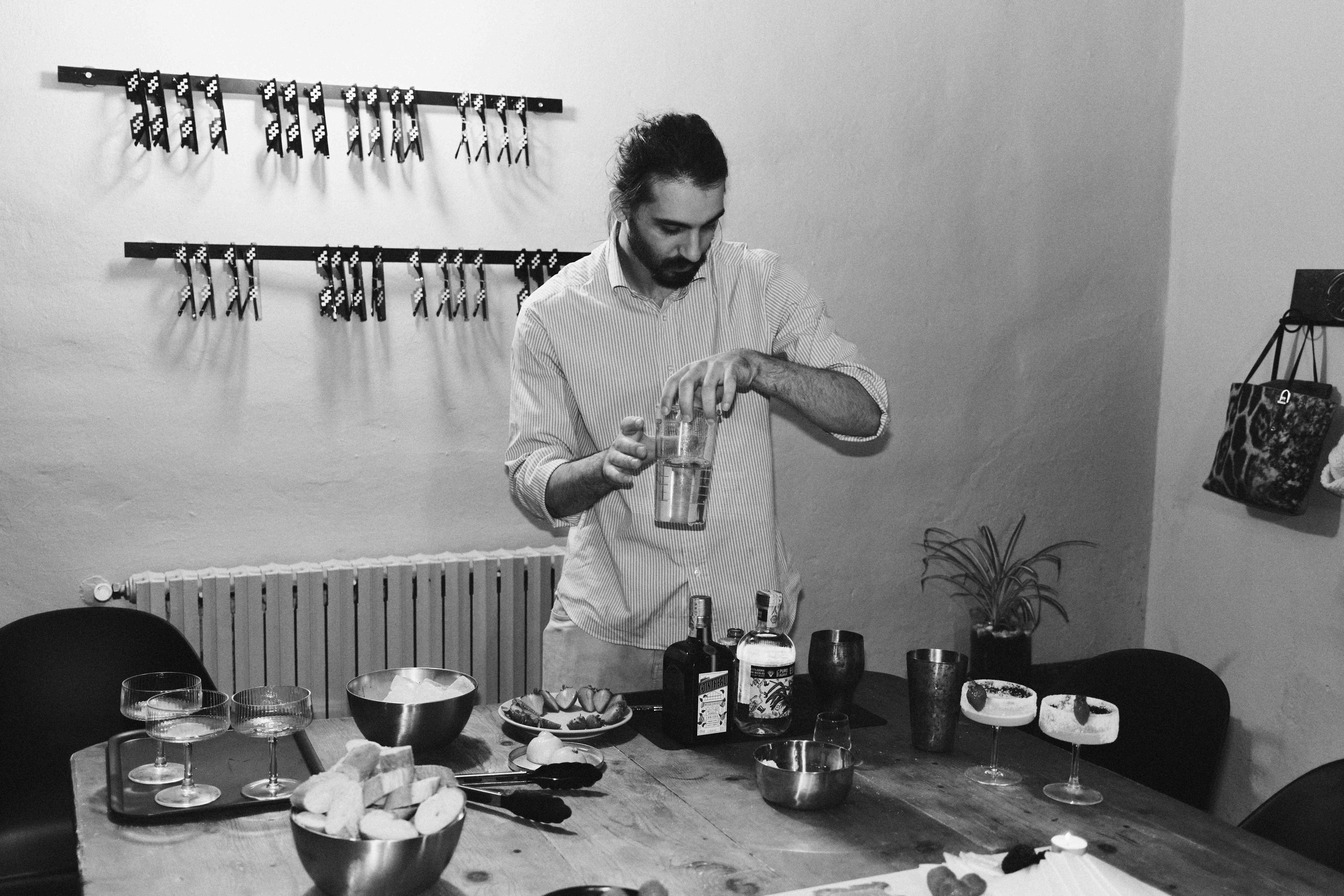 Bartender mixing a cocktail at Casa Ellie